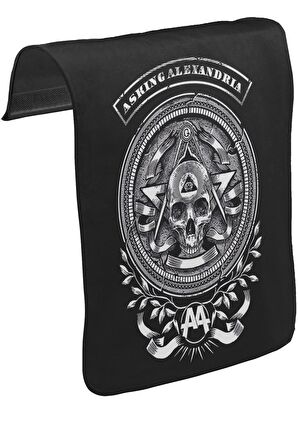 Asking Alexandria - AA Unisex Siyah Tak-Çıkar Postacı Çanta Kapağı CK-1136