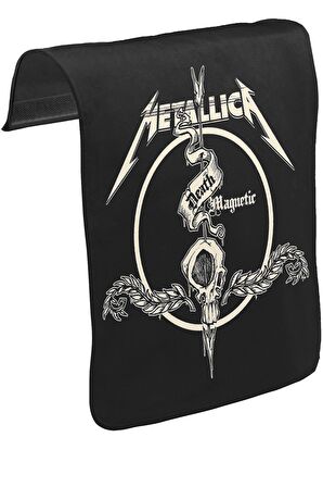 Metallica - Death Magnetic Unisex Siyah Tak-Çıkar Postacı Çanta Kapağı CK-114