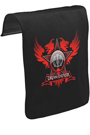 Dream Theater - Logo Star Unisex Siyah Tak-Çıkar Postacı Çanta Kapağı CK-1141