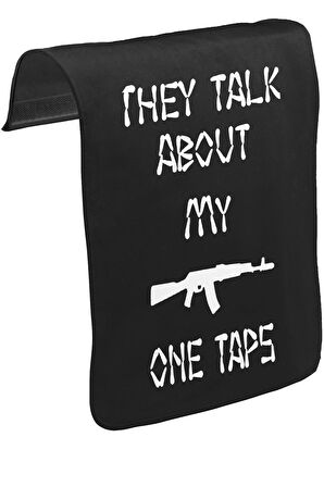 Counter Strike - My One Taps Unisex Siyah Tak-Çıkar Postacı Çanta Kapağı CK-1145