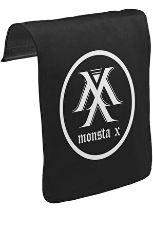 Monsta X - Logo Unisex Siyah Tak-Çıkar Postacı Çanta Kapağı CK-1166