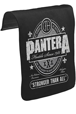 Pantera - Stronger than All Unisex Siyah Tak-Çıkar Postacı Çanta Kapağı CK-1182