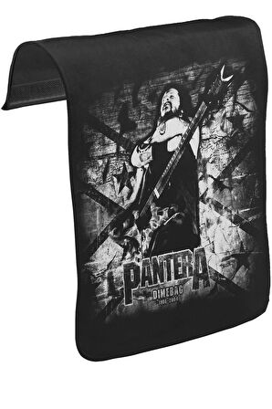 Pantera - Dimebag Rocks Unisex Siyah Tak-Çıkar Postacı Çanta Kapağı CK-1185