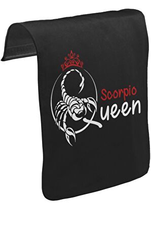 Burç - Scorpio QueenUnisex Siyah Tak-Çıkar Postacı Çanta Kapağı CK-1207