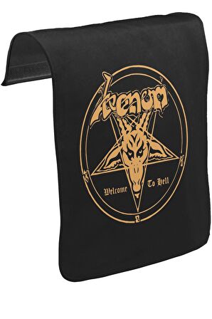 Venom - Welcome to Hell Unisex Siyah Tak-Çıkar Postacı Çanta Kapağı CK-1210
