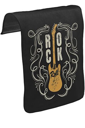 Rock 'n Roll Guitar Unisex Siyah Tak-Çıkar Postacı Çanta Kapağı CK-1218