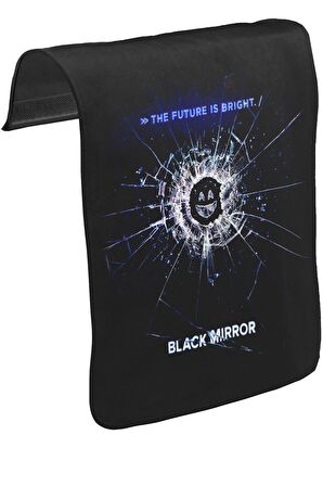 Black Mirror Unisex Siyah Tak-Çıkar Postacı Çanta Kapağı CK-1223