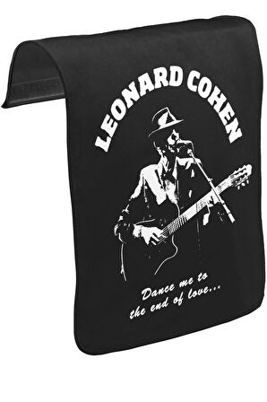 Leonard Cohen - End of.. Unisex Siyah Tak-Çıkar Postacı Çanta Kapağı CK-1224