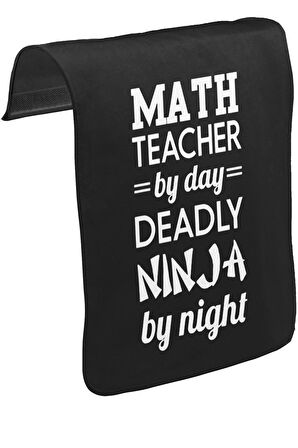 Math Teacher by Day  Öğretmenler Günü Unisex Siyah Tak-Çıkar Postacı Çanta Kapağı CK-1230