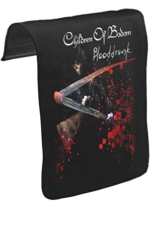 Children of Bodom - Blooddrunk Unisex Siyah Tak-Çıkar Postacı Çanta Kapağı CK-125