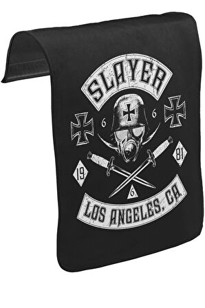 Slayer - Los Angeles Unisex Siyah Tak-Çıkar Postacı Çanta Kapağı CK-1250