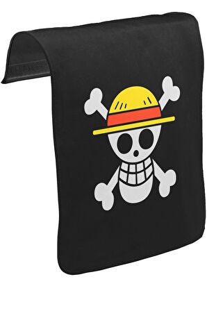 One Piece - Logo Unisex Siyah Tak-Çıkar Postacı Çanta Kapağı CK-1257