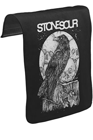 Stone Sour - Crow Unisex Siyah Tak-Çıkar Postacı Çanta Kapağı CK-1269