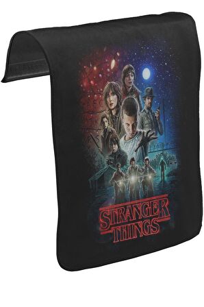 Stranger Things - Moonlight Unisex Siyah Tak-Çıkar Postacı Çanta Kapağı CK-1284