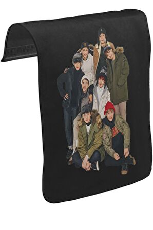 Exo - All Unisex Siyah Tak-Çıkar Postacı Çanta Kapağı CK-1289