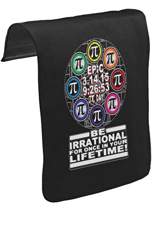 Matematik - Pi III Unisex Siyah Tak-Çıkar Postacı Çanta Kapağı CK-1300