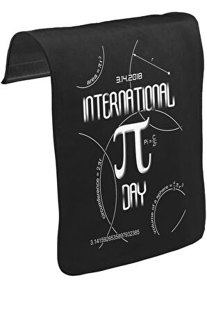 Matematik - Pi VIII Unisex Siyah Tak-Çıkar Postacı Çanta Kapağı CK-1305