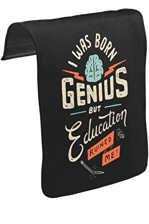 Yazı - Genius Unisex Siyah Tak-Çıkar Postacı Çanta Kapağı CK-1318