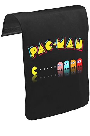 Pac-Man - Enemy Unisex Siyah Tak-Çıkar Postacı Çanta Kapağı CK-1330