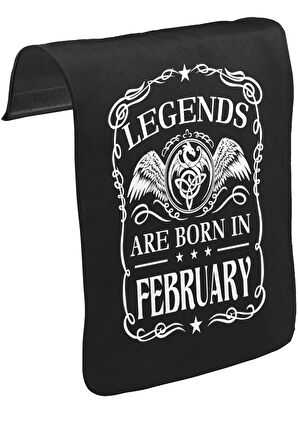 Burç - Born in February Crown Unisex Siyah Tak-Çıkar Postacı Çanta Kapağı CK-1336