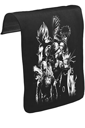 Anime Heros Unisex Siyah Tak-Çıkar Postacı Çanta Kapağı CK-1373