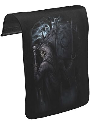 Kurukafa - Coffin Unisex Siyah Tak-Çıkar Postacı Çanta Kapağı CK-139