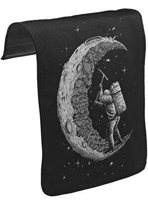 Space - Construction Unisex Siyah Tak-Çıkar Postacı Çanta Kapağı CK-1391