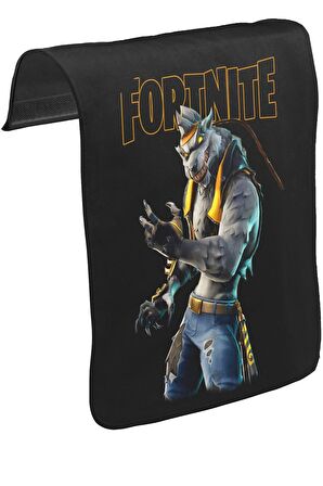 Fortnite - Epic Unisex Siyah Tak-Çıkar Postacı Çanta Kapağı CK-1396