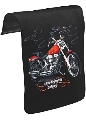 Motosiklet - Ride Extraordinary Unisex Siyah Tak-Çıkar Postacı Çanta Kapağı CK-141