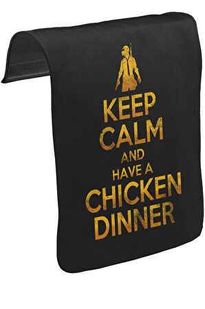 PUBG - Keep Calm Unisex Siyah Tak-Çıkar Postacı Çanta Kapağı CK-1412