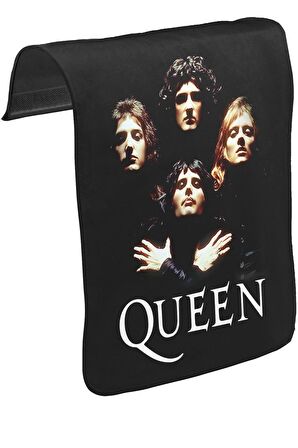Queen - Bohemian Rhapsody Unisex Siyah Tak-Çıkar Postacı Çanta Kapağı CK-1430