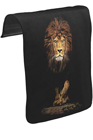 Aslan II Unisex Siyah Tak-Çıkar Postacı Çanta Kapağı CK-1468