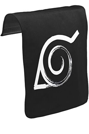 Naruto - Logo Unisex Siyah Tak-Çıkar Postacı Çanta Kapağı CK-1470