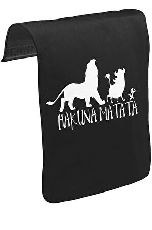 Hakuna Matata - DonT Unisex Siyah Tak-Çıkar Postacı Çanta Kapağı CK-1476