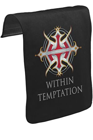 Within Temptation - Logo Unisex Siyah Tak-Çıkar Postacı Çanta Kapağı CK-148