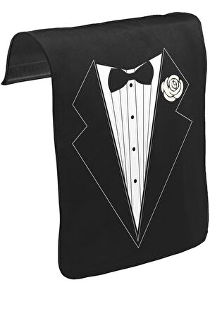 Damat - Groom Suit Unisex Siyah Tak-Çıkar Postacı Çanta Kapağı CK-1502