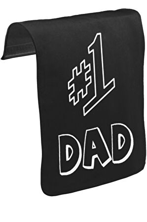 Number One Dad Unisex Siyah Tak-Çıkar Postacı Çanta Kapağı CK-1508
