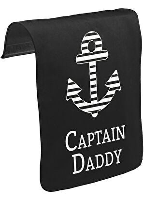 Captain Daddy II Unisex Siyah Tak-Çıkar Postacı Çanta Kapağı CK-1512