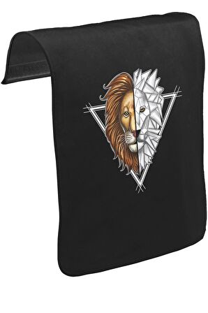 Aslan Triangle Unisex Siyah Tak-Çıkar Postacı Çanta Kapağı CK-1553