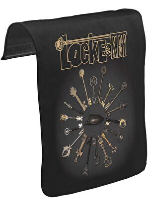 Locke and Key - All Keys Unisex Siyah Tak-Çıkar Postacı Çanta Kapağı CK-1561