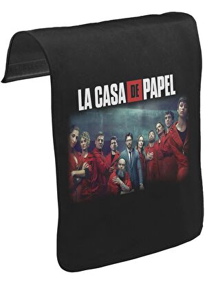 La Casa De Papel II Unisex Siyah Tak-Çıkar Postacı Çanta Kapağı CK-1577