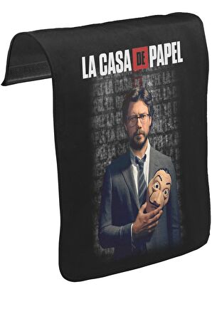 La Casa De Papel III Unisex Siyah Tak-Çıkar Postacı Çanta Kapağı CK-1578