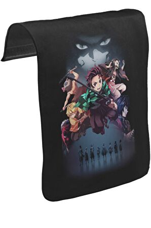 Demon Slayer Unisex Siyah Tak-Çıkar Postacı Çanta Kapağı CK-1610