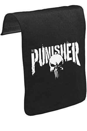 Punisher - Logo Ban Unisex Siyah Tak-Çıkar Postacı Çanta Kapağı CK-1642