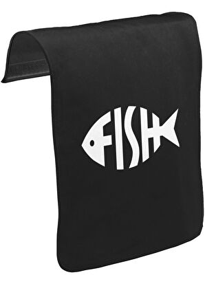 Fish with Letters Unisex Siyah Tak-Çıkar Postacı Çanta Kapağı CK-1660