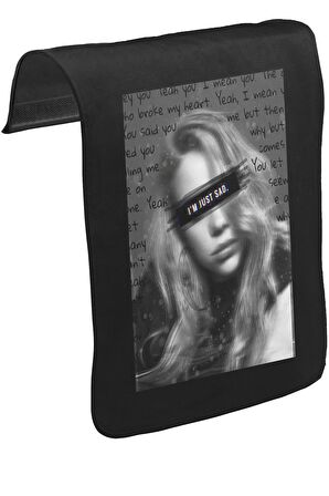 Billie Eilish - I'm just Sad Unisex Siyah Tak-Çıkar Postacı Çanta Kapağı CK-1679