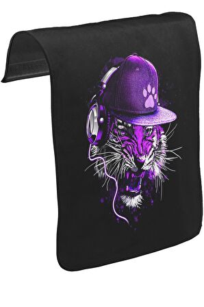 Pençe - Kaplan Unisex Siyah Tak-Çıkar Postacı Çanta Kapağı CK-1686