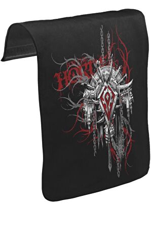 World of Warcraft - Horde Logo in Cahins Unisex Siyah Tak-Çıkar Postacı Çanta Kapağı CK-1697
