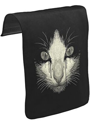 Kedi Unisex Siyah Tak-Çıkar Postacı Çanta Kapağı CK-17