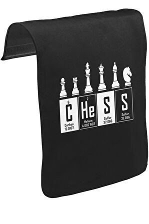 Satranç - Elementler Unisex Siyah Tak-Çıkar Postacı Çanta Kapağı CK-1714